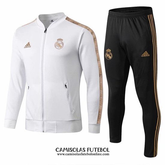 Fato de Treino Real Madrid 20192020 Branco Y Oro Camisolas futebol online Fato de Treino Real Madrid 20192020 Branco Y Oro Camisolas futebol online